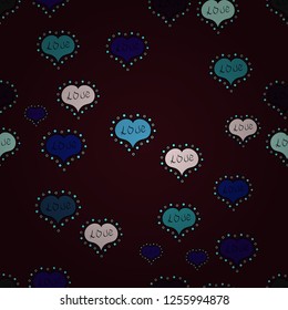 Abstract ethnic vector seamless pattern. Background texture, wallpaper, floral theme in blue, black and violet colors. Tribal art boho print, vintage flower background.