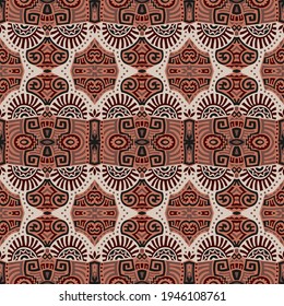 Abstract Ethnic Vector Seamless Pattern. Trendy boho tile. African textile design. Scandinavian ornament. Perfect for wallpaper, cloth, wrapping paper and other endless fill.