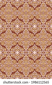 Abstract Ethnic Vector Seamless Pattern. Trendy boho tile. African textile design. Scandinavian ornament. Perfect for wallpaper, cloth, wrapping paper and other endless fill.
