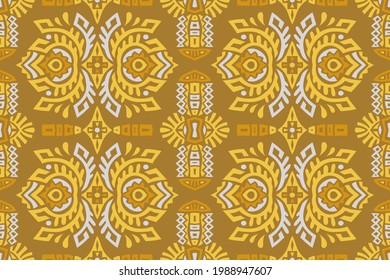 Abstract Ethnic Vector Seamless Pattern. Trendy boho tile. African textile design. Scandinavian ornament. Perfect for wallpaper, cloth, wrapping paper and other endless fill.