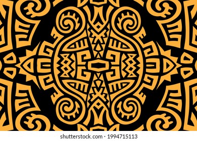 Abstract Ethnic Vector Seamless Pattern. Trendy boho tile. African textile design. Scandinavian ornament. Perfect for wallpaper, cloth, wrapping paper and other endless fill.