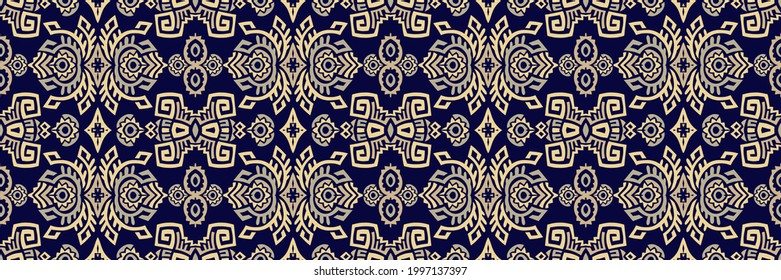 Abstract Ethnic Vector Seamless Pattern. Trendy boho tile. African textile design. Scandinavian ornament. Perfect for wallpaper, cloth, wrapping paper and other endless fill.