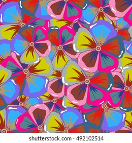 Abstract ethnic vector seamless pattern. Tribal art boho print, vintage flower background. Background texture, wallpaper, floral theme.