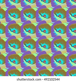 Abstract ethnic vector seamless pattern. Tribal art boho print, vintage flower background. Background texture, wallpaper, floral theme.