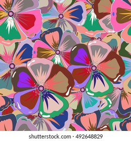 Abstract ethnic vector seamless pattern. Tribal art boho print, vintage flower background. Background texture, wallpaper, floral theme.