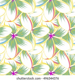 Abstract ethnic vector seamless pattern. Tribal art boho print, multicolor vintage flower background. Background texture, wallpaper, multicolored floral theme.