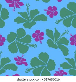 Abstract ethnic vector seamless pattern. Tribal art boho print, vintage purple, green and blue flower background. Background texture, wallpaper, floral theme.