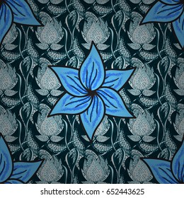 Abstract ethnic vector seamless pattern. Tribal art boho print, vintage flower background. Background texture, wallpaper, floral theme in colors.