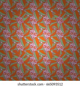 Abstract ethnic vector seamless pattern. Tribal art boho print, vintage flower background. Background texture, wallpaper, floral theme in colors.