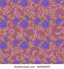 Abstract ethnic vector seamless pattern. Tribal art boho print, vintage flower background. Background texture, wallpaper, floral theme.