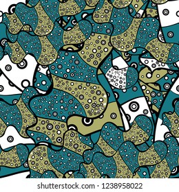 Abstract ethnic vector. Tribal art print, vintage background. Background texture, wallpaper, theme in black, neutral and blue colors.