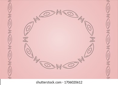 Abstract, ethnic, vertical and circle patterns like eyes. Vector drawing. It can be used as textile, fabric, wallpaper, banner, background, wrapping paper, poster, printing etc.