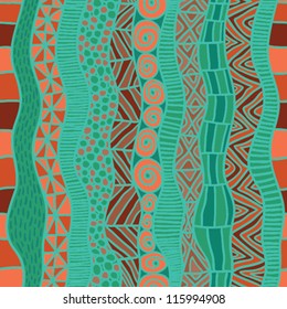 abstract ethnic vertical seamless pattern