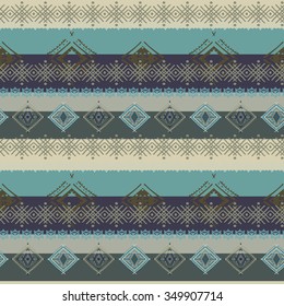 Abstract ethnic vintage seamless pattern. Tribal art print. Background texture, wallpaper, wrapping