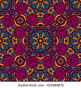 abstract ethnic vintage seamless pattern tribal background