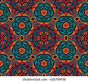 abstract ethnic vintage seamless pattern tribal background