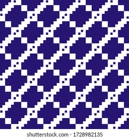 Abstract Ethnic zigzag diagonal shapes blue monochrome Seamless Pattern Background Wallpaper. pattern for, fabric, textile, print, decor, paper, and more
