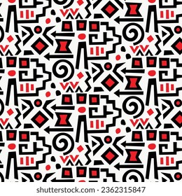 abstract Etnic seamless geometric pattern surface design. Etnic hand drawn elements