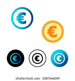 Abstract Euro Symbol Icon Illustration