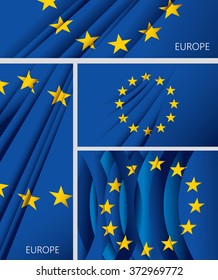 Abstract Europe Flag, European Colors (Vector Art)