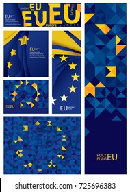 Abstract Europe Flag, European Colors (Vector Art)