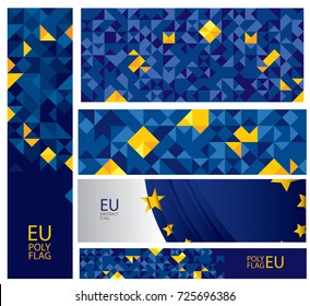 Abstract Europe Flag, European Colors (Vector Art)