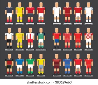 Abstract europe football uniform vector