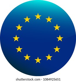 Abstract European Union flag vector outline illustration in 3D background. Creative design of EU flag