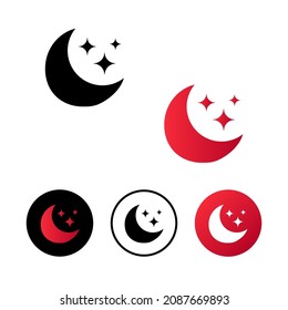 Icono Abstracto de la noche Ilustración Diseño plano