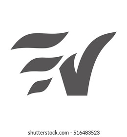 Abstract EW letter initial logo design