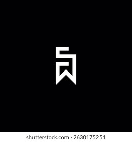 Abstract EW WE Letter Logo Design with Modern Minimal Style.