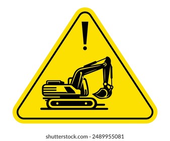 Abstract excavator construction logo collection. Ilkustration vector of Excavator silhouette good for sign symbol.