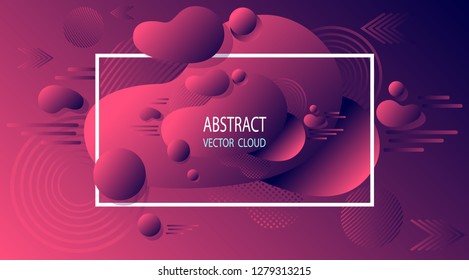 Abstract Excellent Vector background with 3D effect in coral dark blue or digital internet web mobile motion futuristic space template for design in creative trend modern  style