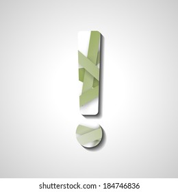 Abstract  exclamation mark symbol, style illustration