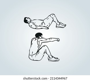 Abstract exercise position for a routine