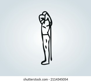 Abstract exercise position for a routine