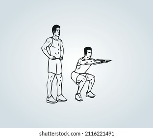 Abstract exercise position for a routine