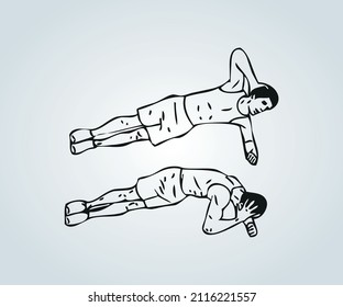 Abstract exercise position for a routine