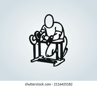 Abstract exercise position for a routine