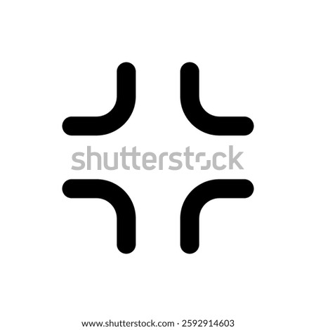 abstract exit full screen Shape line icon 