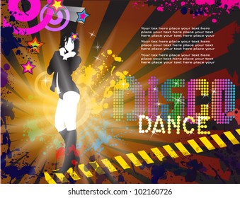 Abstract Exotic Dancer Disco Music Background for Event Flyers vector