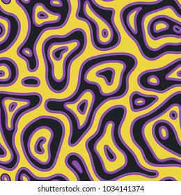 Abstract exotic fashion seamless pattern. Ethnic african natural wild background texture. Boho batic tie dye craft ornament. Seamless design for tile, print, swimwear. Vector background wallpaper. 
