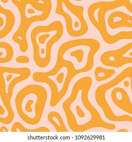 Abstract exotic fashion seamless pattern. Ethnic african natural wild background texture. Boho batic tie dye craft ornament. Seamless design for tile, print, swimwear. Vector background wallpaper