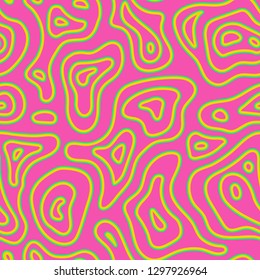 Abstract exotic fashion seamless pattern. Ethnic african natural wild background texture. Boho batic tie dye craft ornament. Seamless design for tile, print, swimwear. Vector background wallpaper