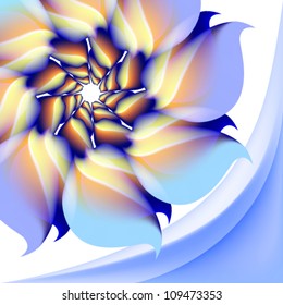 Abstract exotic flower