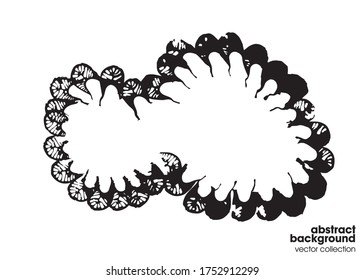 Abstract exotic flower leaves pattern. Hand drawn illustrations. 