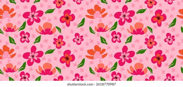 Abstract exotic hand drawn flowers, seamless patterns with floral for fabric, textiles, clothing, wrapping paper, cover, design illustration digital image printing factor.  Vector illustration.