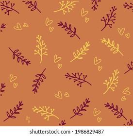 Abstract exotic plant seamless pattern background. Green leaf wallpaper. Tropical pattern, palm leaves floral background. Vector illustration