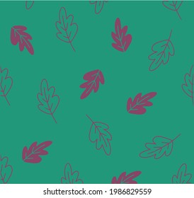 Abstract exotic plant seamless pattern background. Green leaf wallpaper. Tropical pattern, palm leaves floral background. Vector illustration