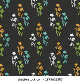 Abstract exotic plant seamless pattern background. Green leaf wallpaper. Tropical pattern, palm leaves floral background. Vector illustration
